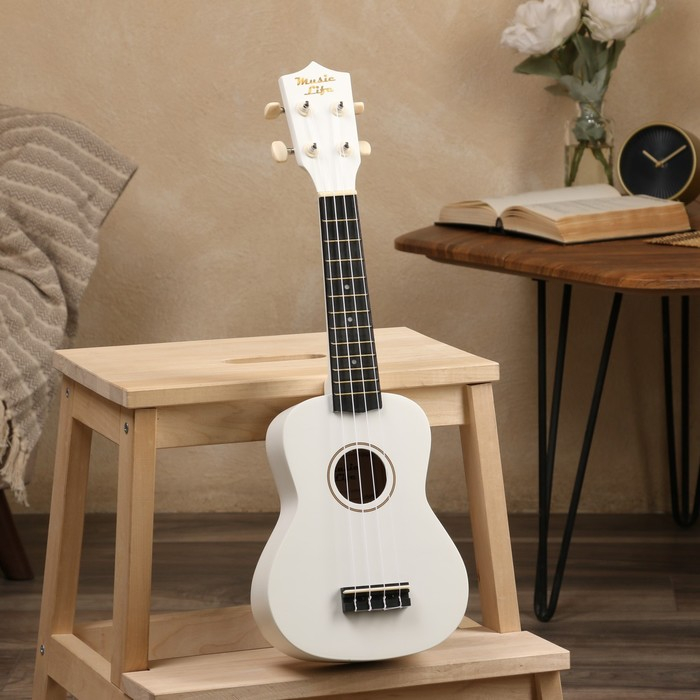 Укулеле сопрано Music Life UK-10, цвет белый, 54см Укулеле сопрано Music Life UK-10, цвет белый, 54см