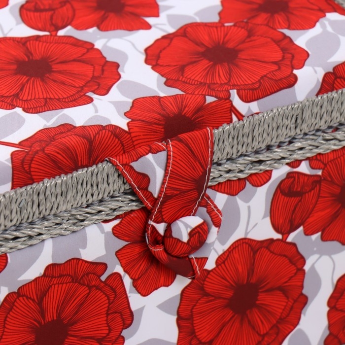 Шкатулка для рукоделия Шкатулка для рукоделия "Красные маки на белом" 19х26х14,5 см