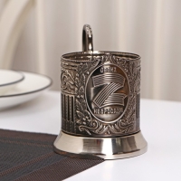 Подстаканник &laquo;Z&raquo;, d=72 мм, никелированный, с чернением