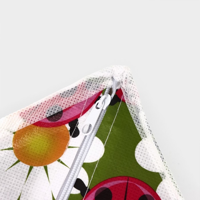 Органайзер для хранения белья Доляна &laquo;Божьи коровки&raquo;, 24 ячейки, 30&times;33&times;10 см, цвет зелёный