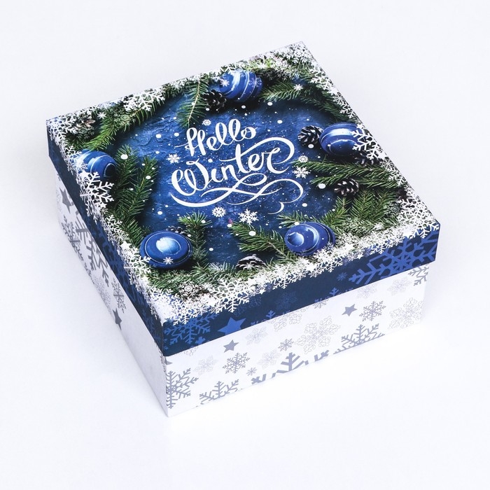 Коробка квадратная "Чудес в Новом Году!" , 19 &times; 19 &times; 10 см