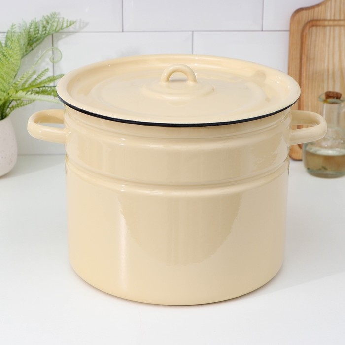 Кастрюля эмалированная без деколи, 9 л, цвет МИКС Кастрюля эмалированная без деколи, 9 л, цвет МИКС