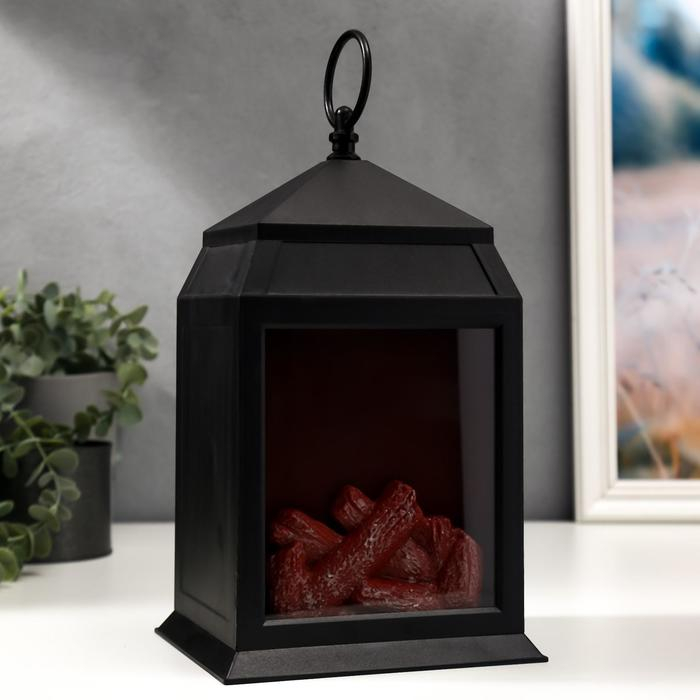 Ночник Ночник "Камин" LED черный 16х14х26 см