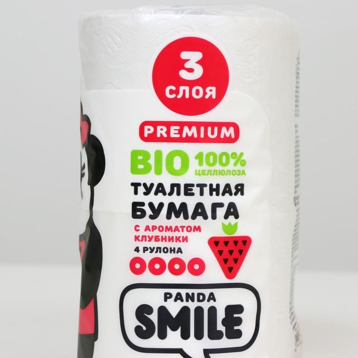 Туалетная бумага Панда Арома клубника 3 слоя, 4 рулона, 1 шт. Туалетная бумага Панда Арома клубника 3 слоя, 4 рулона, 1 шт.