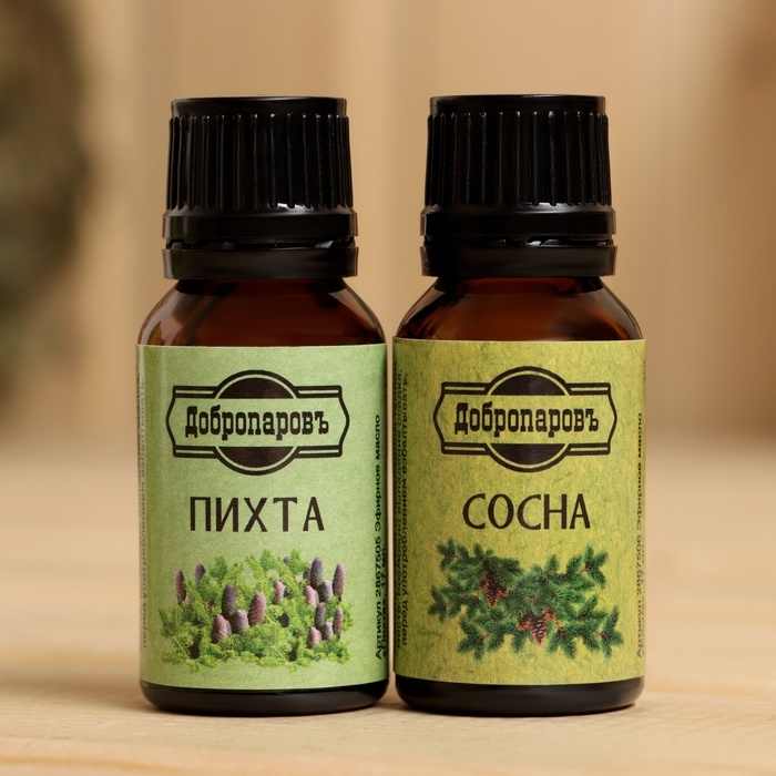 Набор эфирных масел пихта, сосна Набор эфирных масел пихта, сосна "Добропаровъ", 2 шт по 17 мл