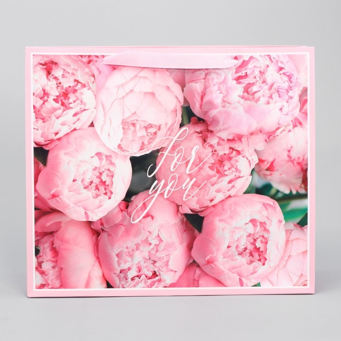 Пакет подарочный ламинированный горизонтальный, упаковка, «For you», M 30 х 25.5 х 9 см Пакет подарочный ламинированный горизонтальный, упаковка, «For you», M 30 х 25.5 х 9 см