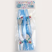 Трубочка для коктейля &laquo;Единорог&raquo;, набор 10 шт.