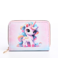 Кошелёк детский на молнии «Выбражулька», цвет розовый Кошелёк детский на молнии «Выбражулька», цвет розовый