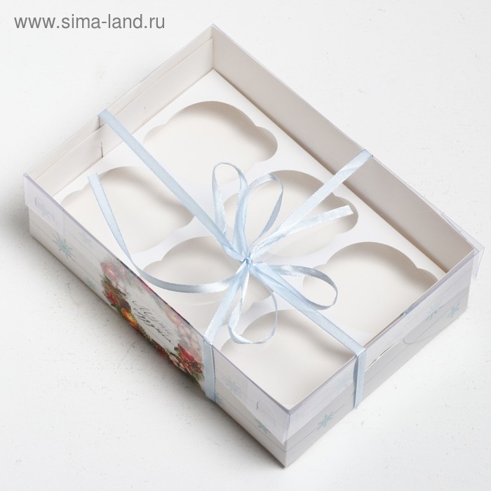 Коробка для капкейка &laquo;Happy New Year&raquo;, 23 х 16 х 7.5 см, Новый год