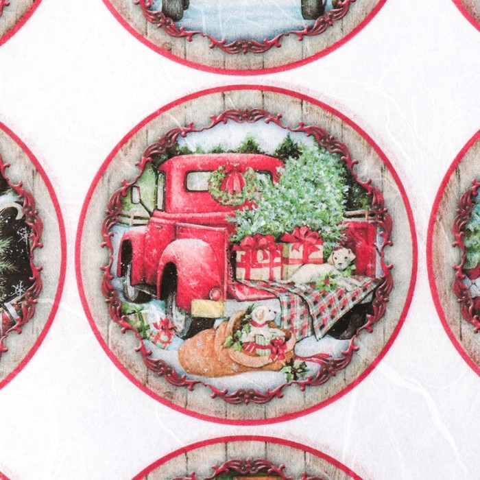 Рисовая декупажная карта "Новогодние истории" 25 г/м2