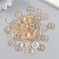 Пуговицы пластик для творчества 2 прокола "Иллюзия" золото набор 40 шт 1,2х1,2 см Пуговицы пластик для творчества 2 прокола "Иллюзия" золото набор 40 шт 1,2х1,2 см