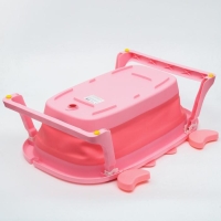 Ванночка детская складная со сливом, &laquo;Краб&raquo;, 67 см., цвет розовый
