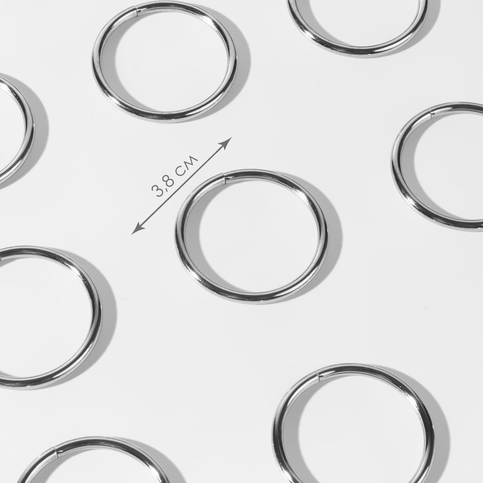 Кольца для сумок, d = 32 мм, толщина - 3 мм, 10 шт, цвет серебряный Кольца для сумок, d = 32 мм, толщина - 3 мм, 10 шт, цвет серебряный
