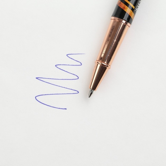 Ручка металл с колпачком &laquo;Россия как искусство&raquo;, фурнитура золото