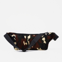 Сумка поясная на молнии, наружный карман, разъём для USB, цвет коричневый