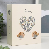 Фотоальбом на 100 фото 10х15 см "Птенчики и сердечко из листьев" 18х14х5 см Фотоальбом на 100 фото 10х15 см "Птенчики и сердечко из листьев" 18х14х5 см