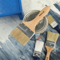 Кисть плоская ТУНДРА, смешанная щетина, деревянная рукоятка, 3", 75 мм Кисть плоская ТУНДРА, смешанная щетина, деревянная рукоятка, 3", 75 мм