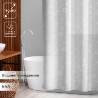 Штора для ванны Доляна &laquo;Море&raquo;, 180&times;180 см, EVA, цвет прозрачный