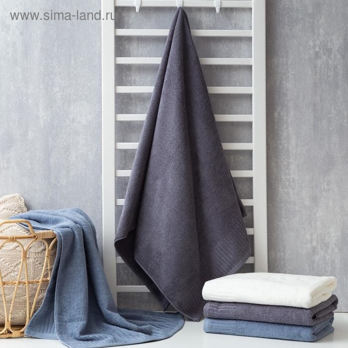 Полотенце махровое Этель &laquo;Минимализм&raquo; 70х140 см, цвет синий 100% хлопок, 360 гр/м2