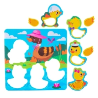 Игрушка пазл для ванны "Утята" с сачком + удочка, Крошка Я