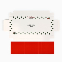 Коробка для для муссовых пирожных &laquo;С Новым годом&raquo;, ёлочки, 27 х 8.6 х 6.5 см, Новый год