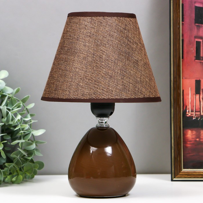 Лампа настольная "Инканто" 1х40Вт Е27 коричневый 18х18х27 см RISALUX