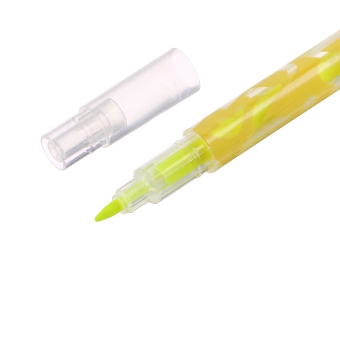 Маркер текстовыделитель 0,5-3.5 мм ErichKrause Visioline V-16 Brush Neon, двухсторонний, желтый неон, чернила на водной основе Маркер текстовыделитель 0,5-3.5 мм ErichKrause Visioline V-16 Brush Neon, двухсторонний, желтый неон, чернила на водной основе