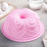 Форма для выпечки Доляна &laquo;Немецкий кекс. Торжество&raquo;, силикон, d=25 см, цвет МИКС