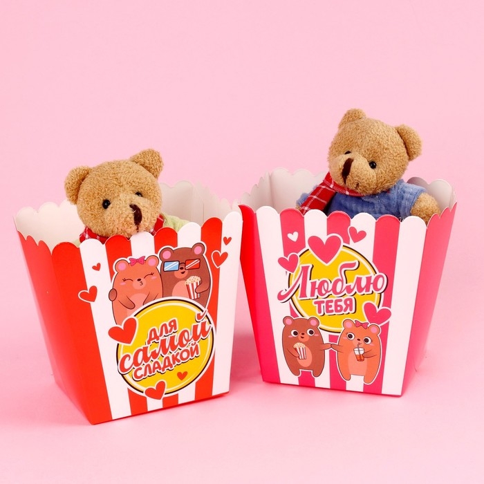 Мягкая игрушка &laquo;Люблю тебя&raquo;, медведь, цвета МИКС, в шоубоксе