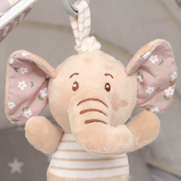 Подвеска мягкая с вибрацией «Слоник Няша», прорезыватель, на кроватку, коляску, Крошка Я Подвеска мягкая с вибрацией «Слоник Няша», прорезыватель, на кроватку, коляску, Крошка Я