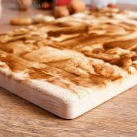 Доска из массива кедра &laquo;Медведь&raquo;, большая, прямоугольная, 23 &times; 35 см