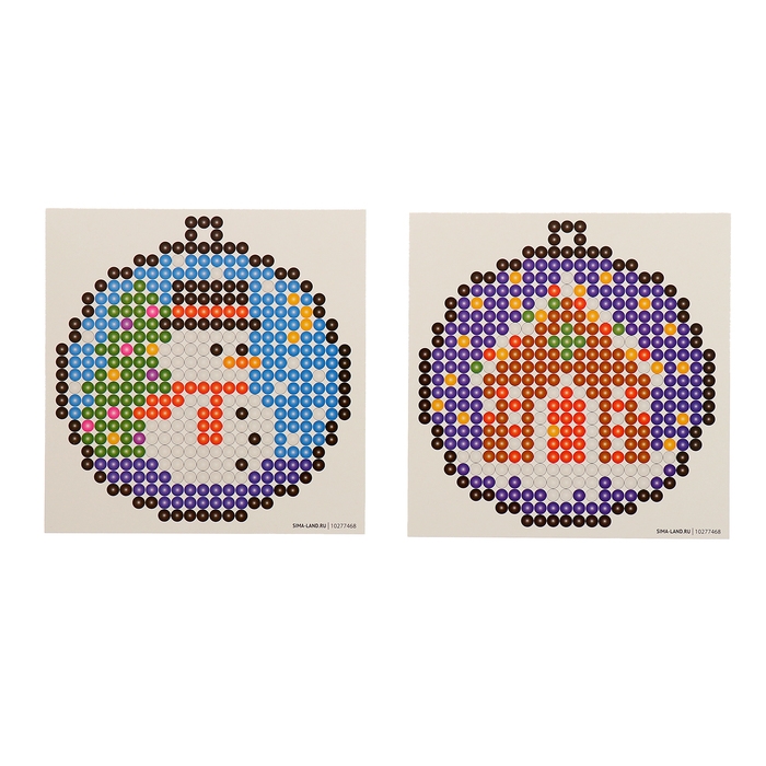 Аквамозаика &laquo;Шары с домиком и снеговичком&raquo;, 2 фигурки, 809 шариков