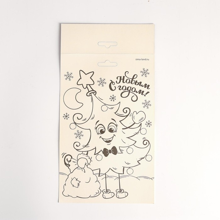 Аппликация перьями и стразами для детей на новый год &laquo;Ёлочка&raquo;, набор для творчества