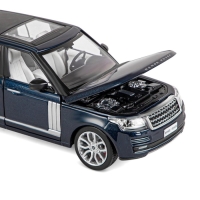 Машина металлическая Range Rover 1:26, открываются двери, капот, багажник, свет и звук, цвет синий перламутр Машина металлическая Range Rover 1:26, открываются двери, капот, багажник, свет и звук, цвет синий перламутр