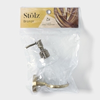 Дозатор для жидкого мыла с держателем St&ouml;lz bacic Bronze, матовое стекло, 10,5&times;7&times;15 см