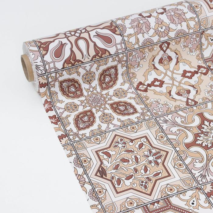 Клеёнка на стол Доляна &laquo;Велла&raquo;, на тканевой основе, рулон 20 метров, ширина 137 см