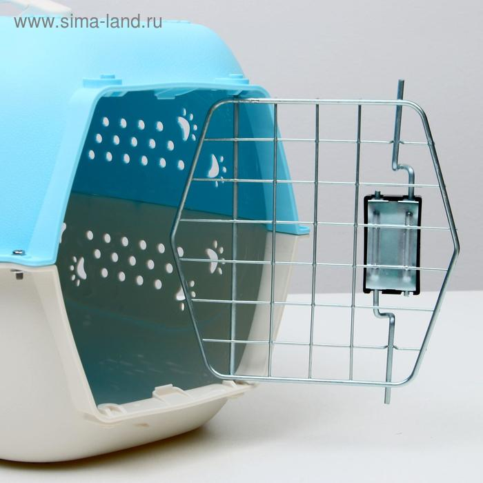 Переноска для животных пластиковая, 47,5 х 33 х 31 см, голубая Переноска для животных пластиковая, 47,5 х 33 х 31 см, голубая