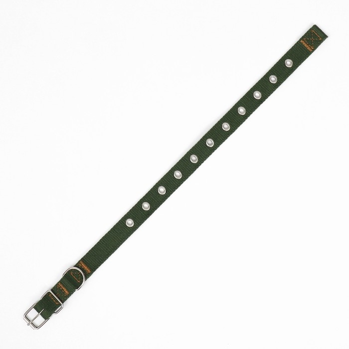 Ошейник брезентовый безразмерный однослойный, 52 х 2 см, хаки Ошейник брезентовый безразмерный однослойный, 52 х 2 см, хаки