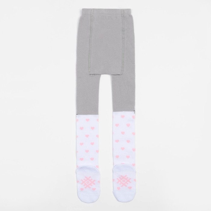 Колготки детские KAFTAN Колготки детские KAFTAN "Котик" 116-122 см, серый/белый