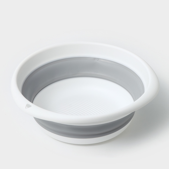 Таз складной «Флекс», 10 л, 39.5×40×5.5 см, цвет смоки Таз складной «Флекс», 10 л, 39.5×40×5.5 см, цвет смоки