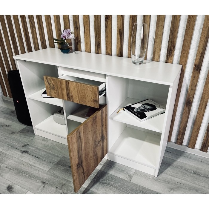 Тумба ТВ Парус, 1200х400х430 Белый/дуб Вотан