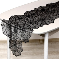 Скатерть дорожка на стол &laquo;Паутина&raquo;, на Хэллоуин