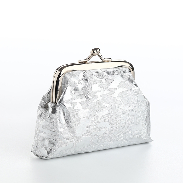 Кошелёк женский на фермуаре, цвет серебряный Кошелёк женский на фермуаре, цвет серебряный