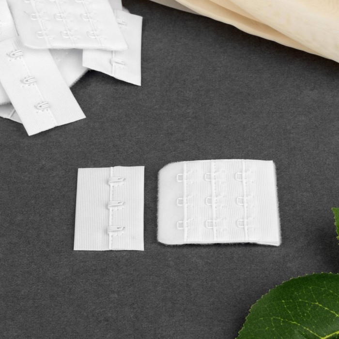 Застёжка для бюстгальтера, 3 ряда 3 крючка, 4,6 &times; 2,7 см, 4,6 &times; 5 см, 10 шт, цвет белый