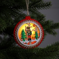 Ёлочная игрушка «Щелкунчик», от батареек, свечение тёплое белое Ёлочная игрушка «Щелкунчик», от батареек, свечение тёплое белое