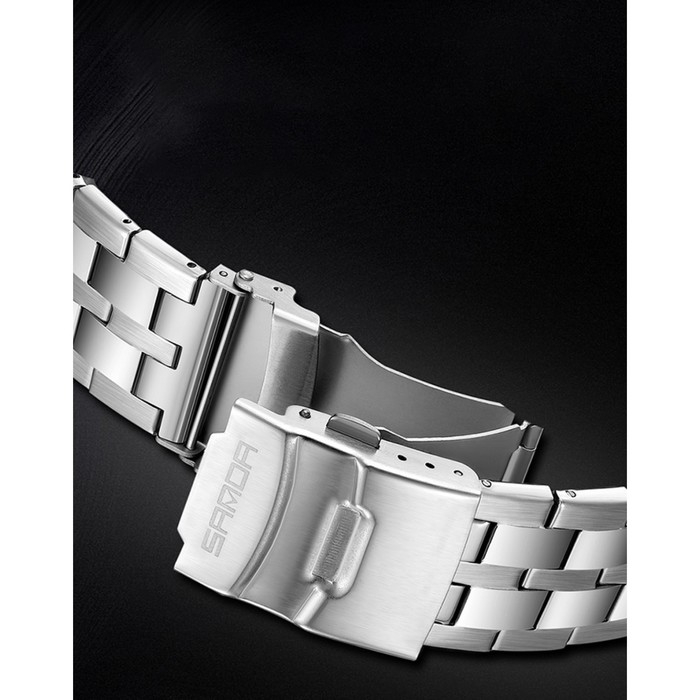 Часы наручные, d-4.5 см, календарь, хронограф, водонепроницаемые, светящиеся, серебро Часы наручные, d-4.5 см, календарь, хронограф, водонепроницаемые, светящиеся, серебро