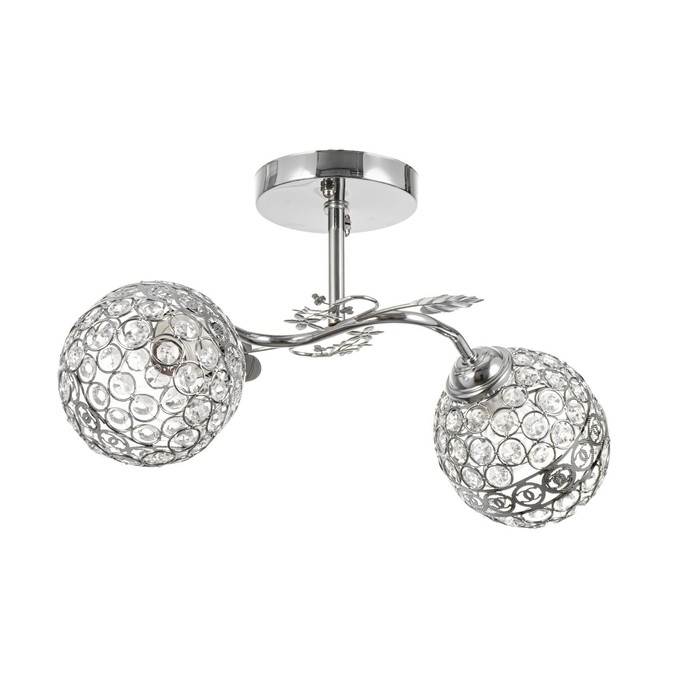 Люстра Люстра "Роксана" 2хЕ27 40Вт хром 48х26х27 см BayerLux