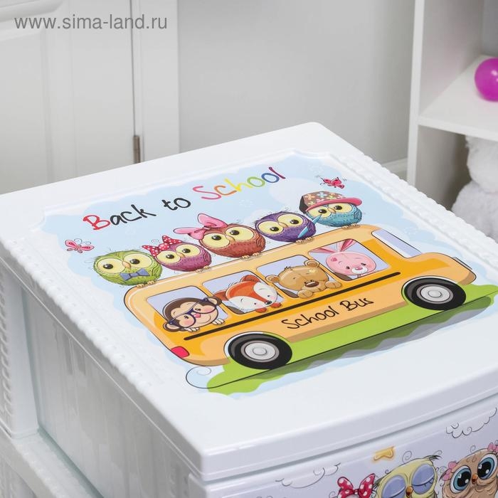 Комод 4-х секционный «Совушки», цвет белый Комод 4-х секционный «Совушки», цвет белый