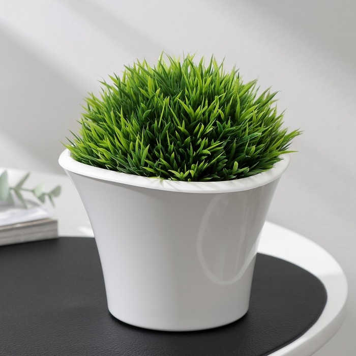 Кашпо для цветов со вставкой «Лагуна», 600 мл, d=13 см, h=9 см, цвет белый Кашпо для цветов со вставкой «Лагуна», 600 мл, d=13 см, h=9 см, цвет белый