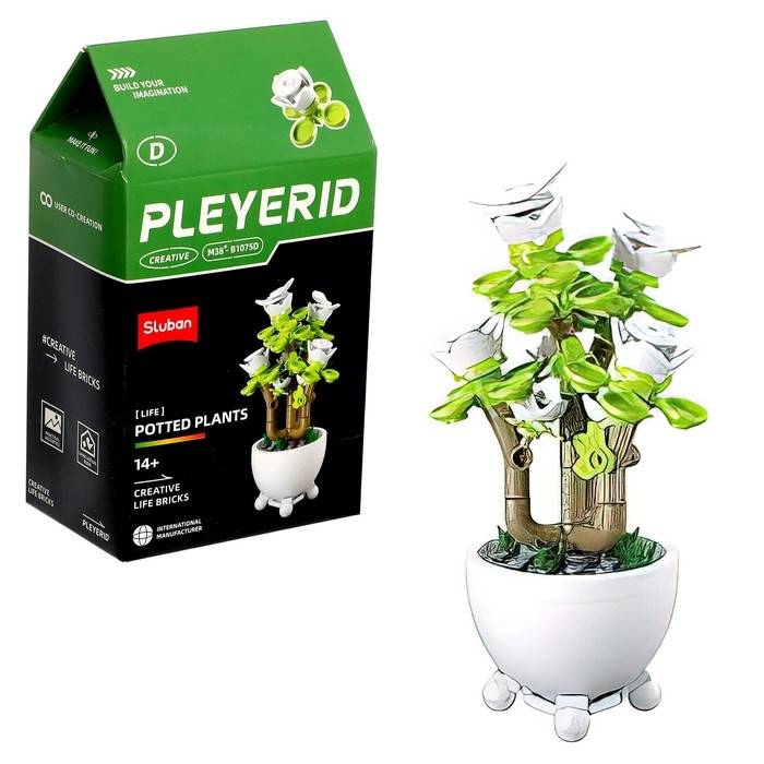 Конструктор «Цветы в горшочке», 6 видов, МИКС Конструктор «Цветы в горшочке», 6 видов, МИКС